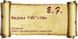 Bajusz Füzike névjegykártya
